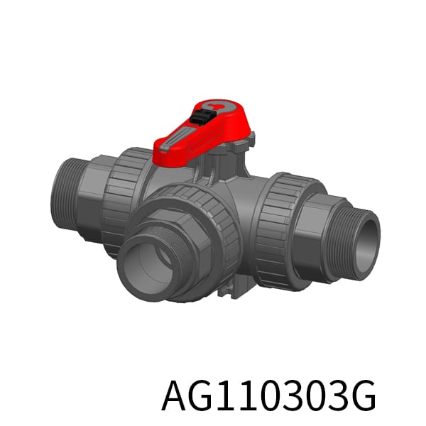 3way Industrial valve Injection L Thread(Male)