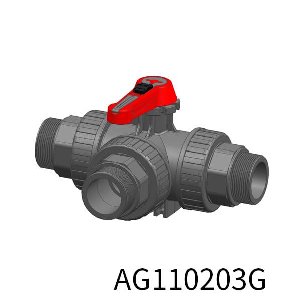 3way Industrial valve Injection T BSPP Thread(Male)