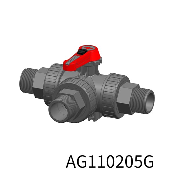 3way Industrial valve Injection T BSPT Thread(Male)