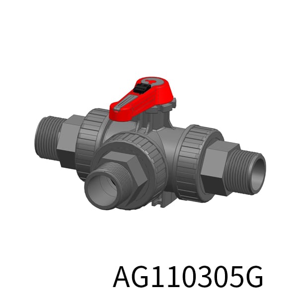 3way Industrial valve Injection L BSPT Thread(Male)