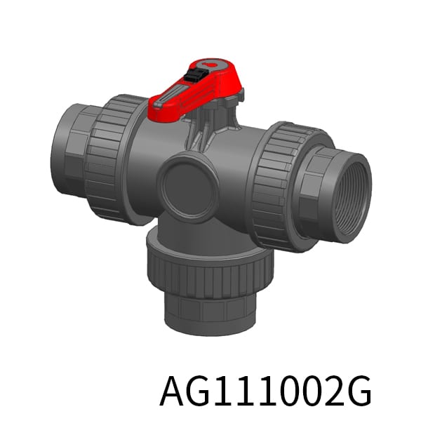 Plane 3way Industrial valve L BSPP Thread(Female)