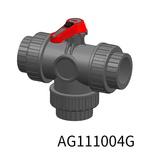 Plane 3way Industrial valve L BSPT Thread(Female)