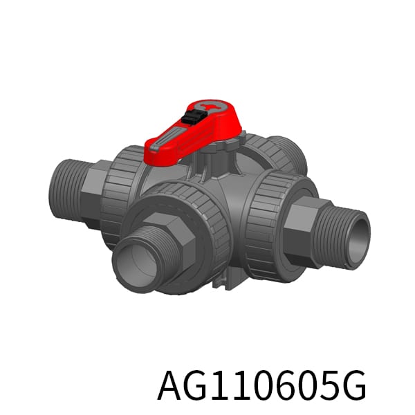 4way Industrial valve T BSPT Thread(Male)