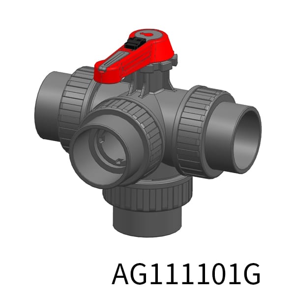 4way Industrial valve L DIN Socket