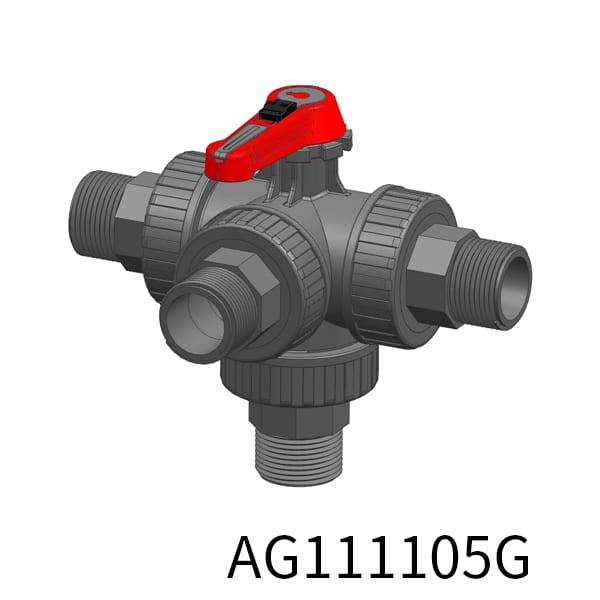 4way Industrial valve L BSPT Thread(Male)