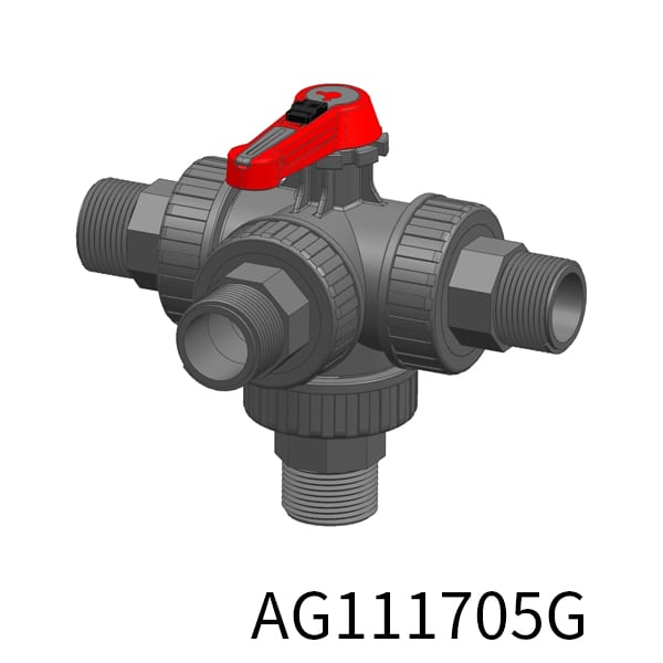 4way Industrial valve LL BSPT Thread(Male)
