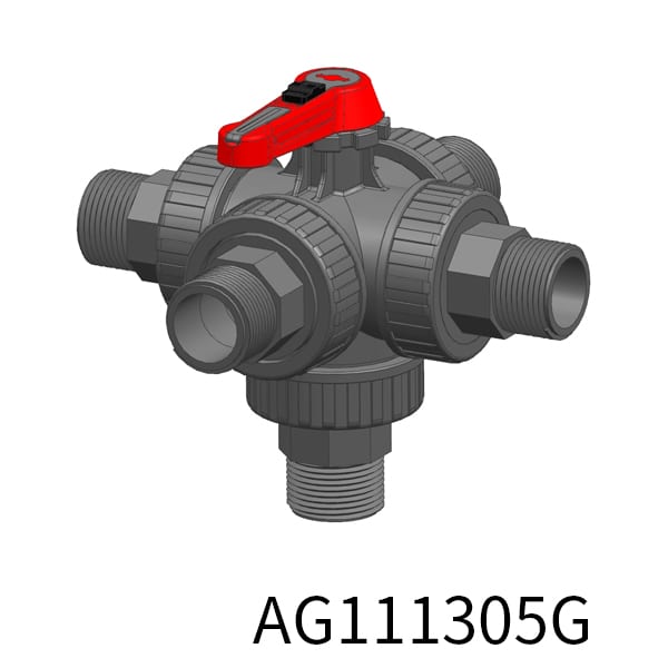 5way Industrial valve T BSPT Thread(Male)